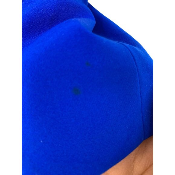 Vince Camuto Open Front Cobalt Blue Blazer Zip Pockets Size 18W GUC 8090 Relaxed - Picture 9 of 9